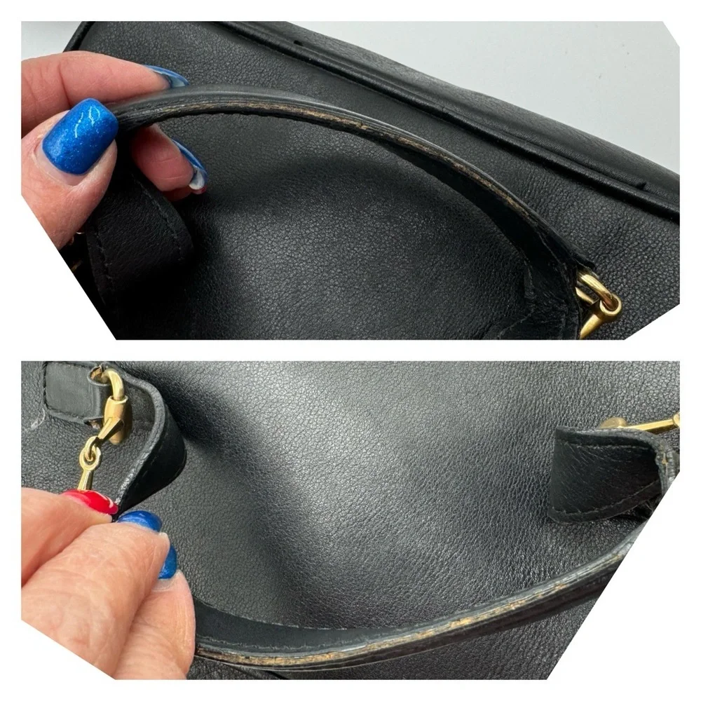 Gucci-Authentic- Vanity Pouch Leather Black - Picture 7 of 15